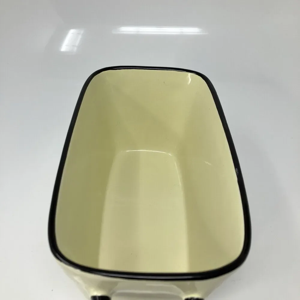 Disney Baking Dish Cream Ceramic Mickey Halloween Spider Web Meatloaf/Bread
